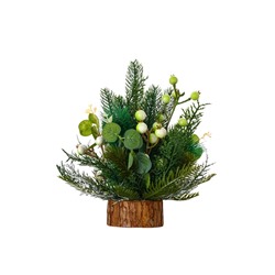 Новогодняя композиция на стол «Зимнее волшебство. Лесной фестиваль», веточки ягод, 30 см