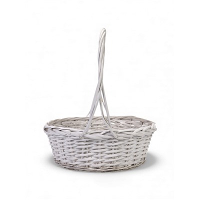 УЦЕНКА Корзина плетёная для хранения, ива, белая, набор 3 шт.