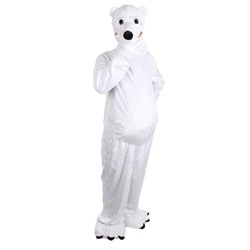Карнавальный костюм «Белый медведь», комбинезон, шапка, р-р 50-52, рост 180 см