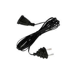 Удлинитель для комнатных гирлянд, 5 м, тёмная нить, УМС-вилка