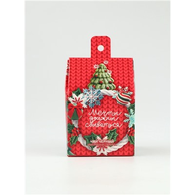 Чай новогодний чёрный в коробке-домик «Ярких моментов», со вкусом: имбирный пряник, 50 г