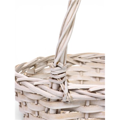 Корзина плетёная для хранения, лоза, белая, набор 3 шт.