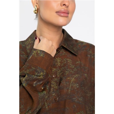 Блуза Тайна очарования (коричневая) Б14433-5М