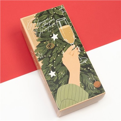 Носки женские новогодние Winter размер 36-39 (23-25 см), набор 5 пар