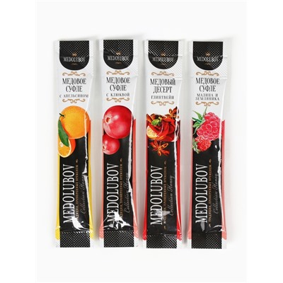 Подарочный набор новогодний «С новым годом»: крем-мёд 2 шт., мёд в стиках 4 шт.