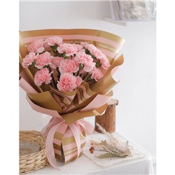 Пленка матовая для цветов «Бостон», серый - розовый, 57 см × 5 м