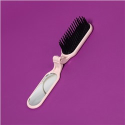 Расчёска массажная, складная, с зеркалом, 3×10 см, МИКС