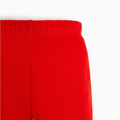 Костюм детский (джемпер, брюки) «Крошка Я. Новогодние зверята», рост 62-68 см, красный, белый