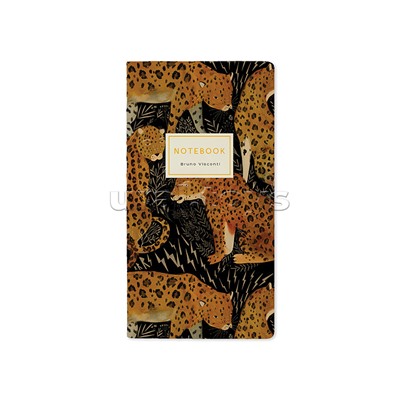 Записная книжка  30л, А6 линовка в точку "Fauna. Леопард" обложка софт тач ,кремовая бумага, прошивк