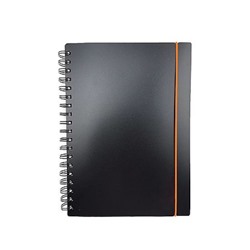 Тетрадь А4 80л клетка на спирали пластиковая обложка "Любимый черный. Номер 1/Favorite Black. No 1" на резинке ТПФВ480185 Listoff