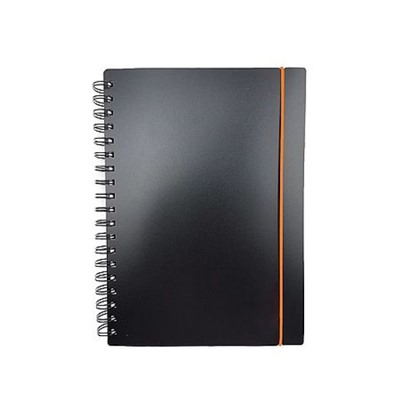 Тетрадь А4 80л клетка на спирали пластиковая обложка "Любимый черный. Номер 1/Favorite Black. No 1" на резинке ТПФВ480185 Listoff