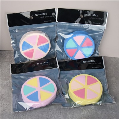 Спонж для макияжа набор 6 штук / GESSIE-7 /уп 20/250/726820