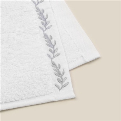 Полотенце махровое SL HOME: Floral «Блан де Блан» 30×60 см, хлопок 100%, белое