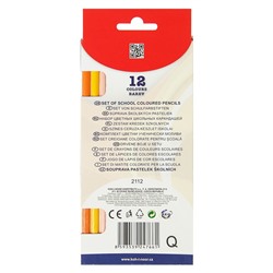 Карандаши 12 цветов Koh-I-Noor 2112, рифлёная поверхность, картонная упаковка, европодвес