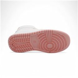 Кроссовки высокие демисезонные А7776-13 розово белые