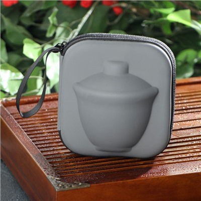 Набор чайный «Восточная мудрость», 4 предмета: 3 пиалы 40 мл, гайвань 240 мл, керамика, белый