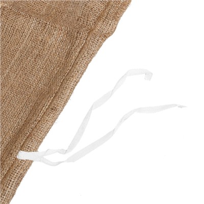 Мешок джутовый, 50×69 см, плотность 260 г/м², плетение 46×34 нити, с завязками