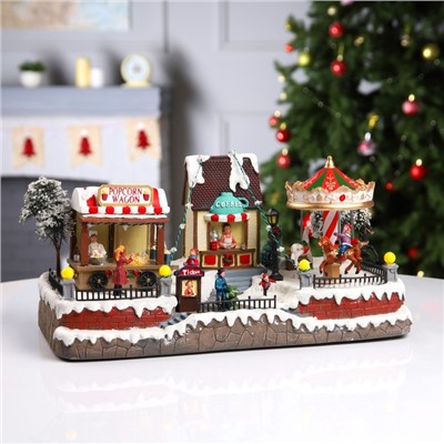 Светодиодная фигура «Рождественский парк» 43×23×22 см, полистоун, батарейки ААх3 (не в комплекте), USB, свечение мульти