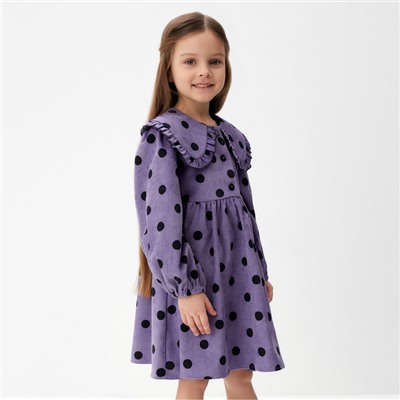 Платье детское вельветовое KAFTAN «Горошек», размер 28 (86-92 см)