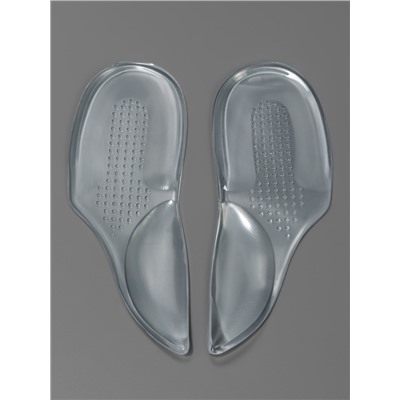 Подпяточники для обуви, с супинатором, на клеевой основе, силиконовые, 15.5×5.5 см, пара, прозрачные
