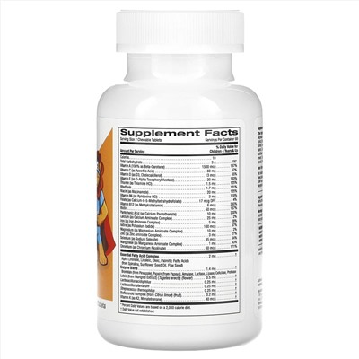 California Gold Nutrition, Жевательные мультивитамины с пробиотиками и ферментами для детей, фруктовое ассорти, 120 вегетарианских таблеток