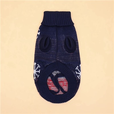 Свитер для животных, размер 8 (ДС 20-23, ОГ 25-32, ОШ 16-19 см), синий