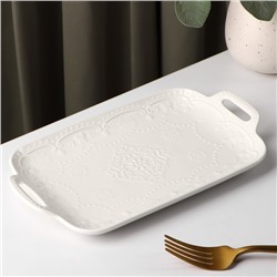 Блюдо Доляна «Сьюзен», 25×14.5 см, керамика, цвет белый