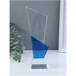 Стела наградная, фигура стекло «Обелиск», подставка h=4 см, ширина 6 см и 8 см, 5.7×8.2×25.2 см