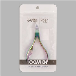 Кусачки педикюрные, 10.5 см, длина лезвия-15 мм, цвет хамелеон