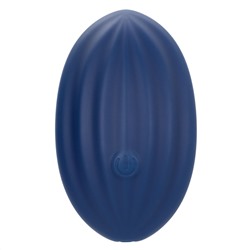 Синий вибромассажер Cashmere Velvet Curve