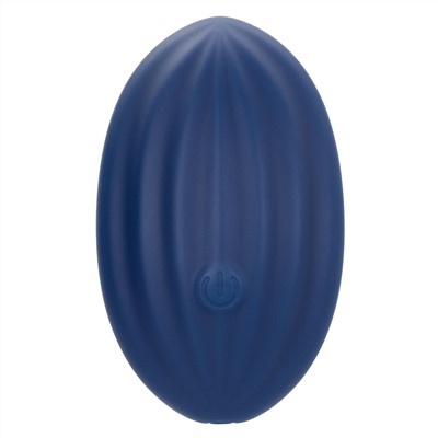Синий вибромассажер Cashmere Velvet Curve