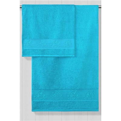 Полотенце махровое Бамбук (Бирюзовый)