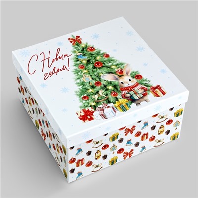 Набор новогодних подарочных коробок 10 в 1 «Уютный Новый год», 10×10×6–28×28×15 см