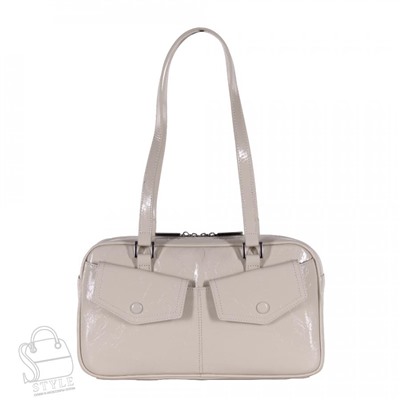 Сумка женская кожаная 2046Y apricot white Polina&Eiterou