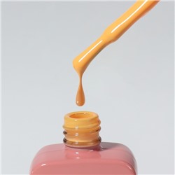 Гель лак для ногтей, однотонный, трехфазный, 10 мл, LED/UV, оранжевый (207)