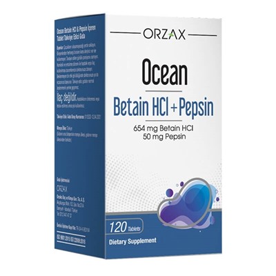 ORZAX OCEAN BETAINE HCL+PEPSIN 120 таблеток