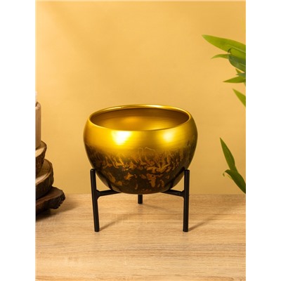 Кашпо на подставке «Горшочек для мёда», 15×15×15 см, железо