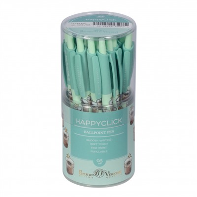 Ручка автоматическая шариковая 0.5мм "HappyClick.Кофемания. Шоколадный коктейль" синяя 20-0241/53 Bruno Visconti