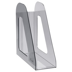 Лоток для бумаг вертикальный  90 мм Фаворит тонированный черный ЛТВ-30555 Стамм