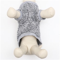 Свитер меланжевый, размер XS (ДС 14, ОШ 23, ОГ 22 см), серый