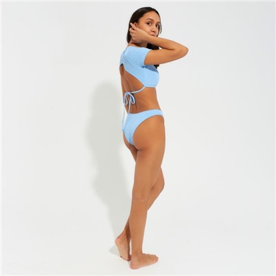 Купальник женский раздельный MINAKU с топом цвет голубой, размер 48