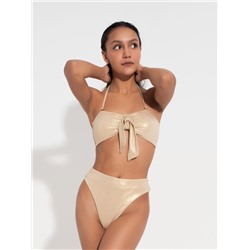 Купальник раздельный блестящий женский MINAKU Glow, цвет золотой, размер 42