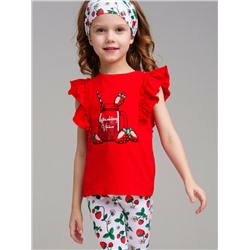 Фуфайка трикотажная для девочек (футболка)