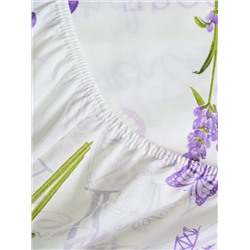 Простыня бязь на резинке - Лаванда
