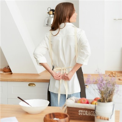 Фартук Этель Minimalist design, 60×70 см, лён 45%, хлопок 55%, 395 г/м²