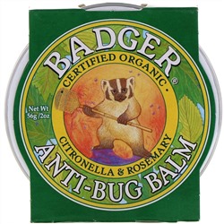 Badger Company, Бальзам с защитой от насекомых с цитронеллой и розмарином, 56 г (2 унции)