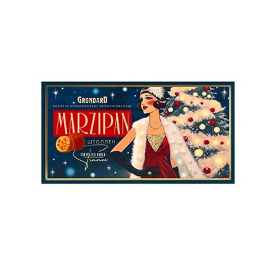 Конфеты неглазированные с марципаном «Штоллен», 126 г