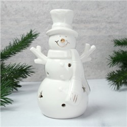 Фигурка Снеговик с подсветкой 14 см новогодний / YZ23673 /уп 48/LED