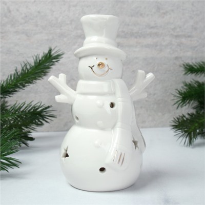 Фигурка Снеговик с подсветкой 14 см новогодний / YZ23673 /уп 48/LED