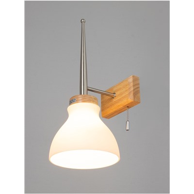 Бра «Герцог» 1×40 Вт Е27 сатин/коричневый 16×21×38 см